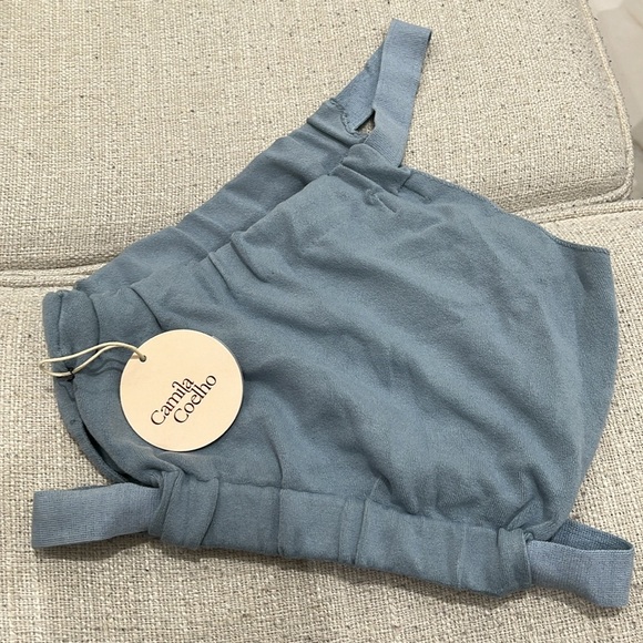 Camila Coelho Dominic Crop Top in Muted Blue size XS - Picture 5 of 8